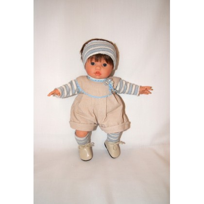 Кукла Мончи в бежевом полосатом костюме и ботиночках 34 см Carmen Gonzalez